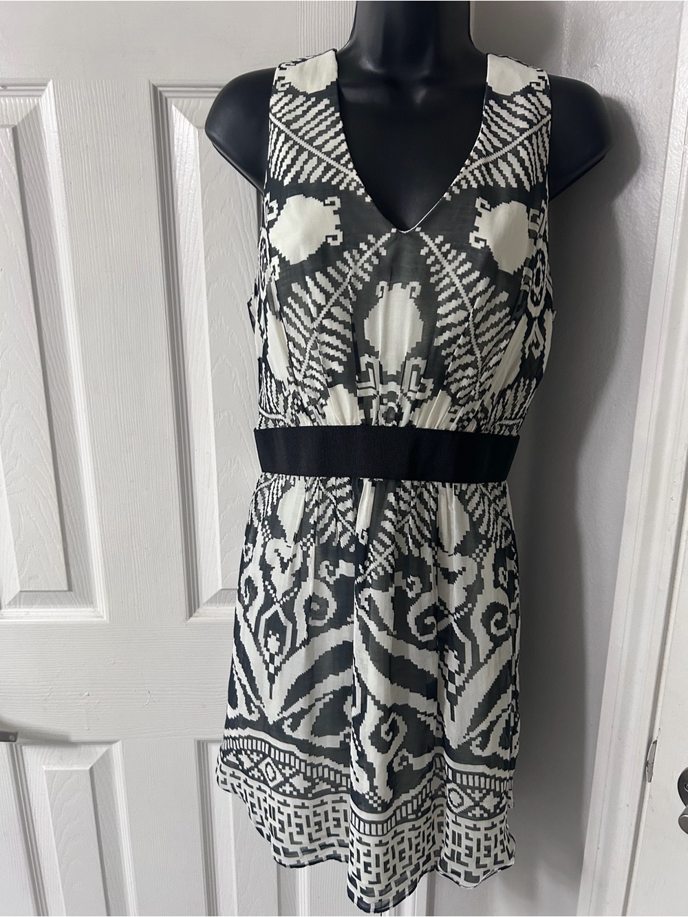 MILLY of New York Geometric Print Summer Dress Size 6 Made in USA